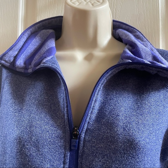 Adidas woman’s extra small XS 1/2 zip pullover purple - Picture 3 of 7